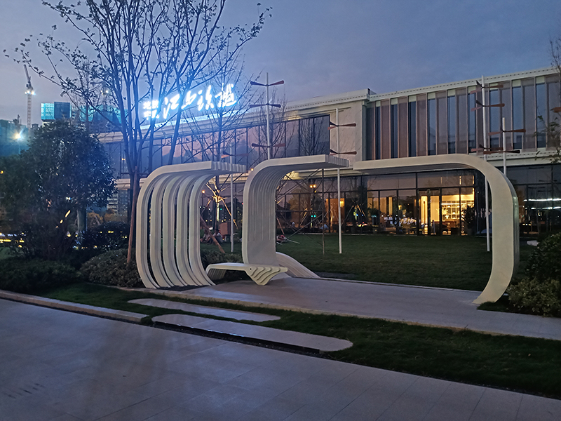 不銹鋼景觀廊架異形雕塑涼亭