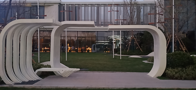 不銹鋼景觀廊架異形雕塑涼亭