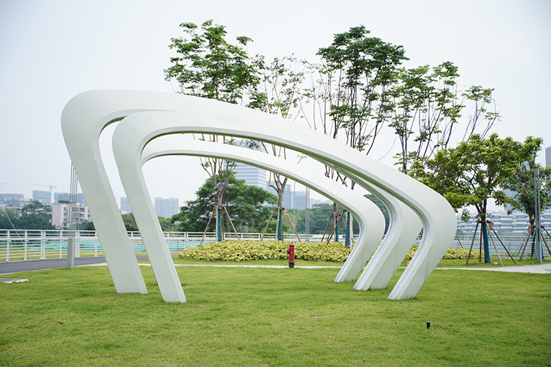 不銹鋼廊架大型景觀走廊異形金屬涼亭