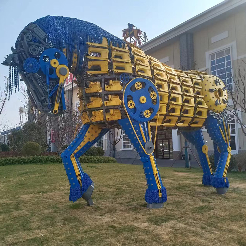 不銹鋼馬雕塑鏤空景觀雕塑動物造型擺件