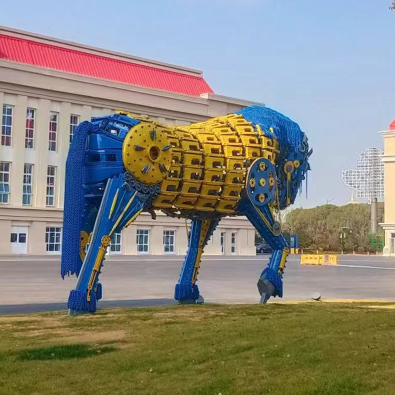 不銹鋼馬雕塑鏤空景觀雕塑動物造型擺件