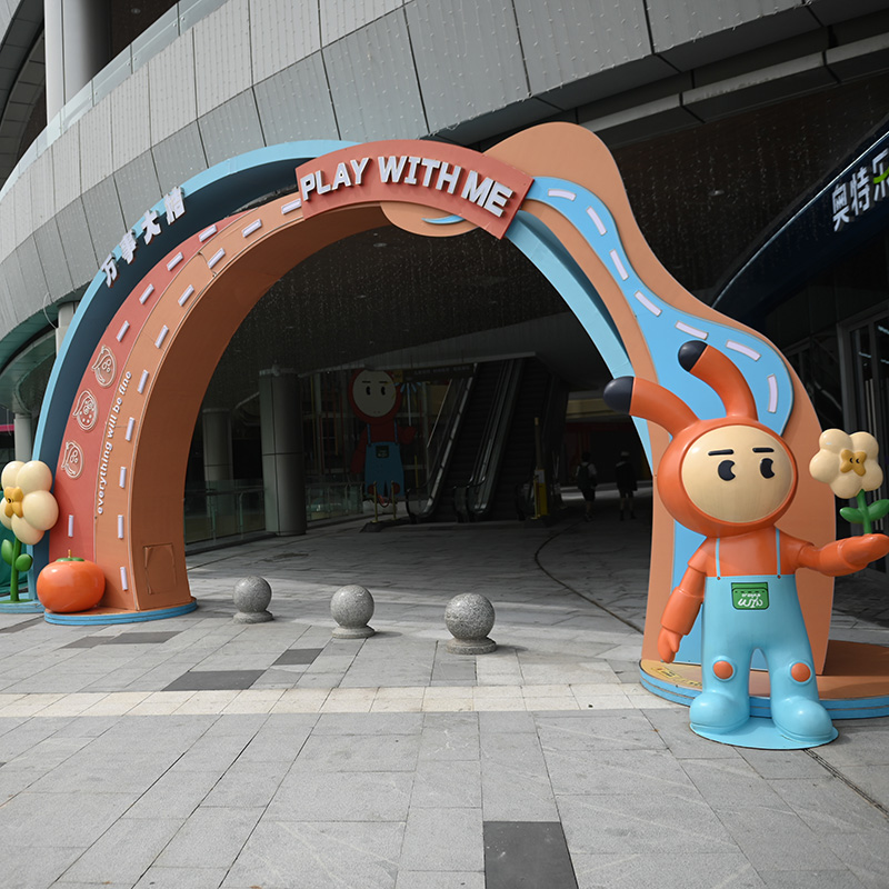 玻璃鋼卡通門頭造型雕塑藝術(shù)創(chuàng)意擺件 玻璃鋼卡通門頭造型雕塑藝術(shù)創(chuàng)意擺件