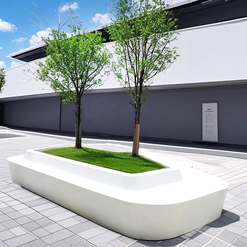玻璃鋼異形樹池坐凳戶外景觀花壇學(xué)校種植池