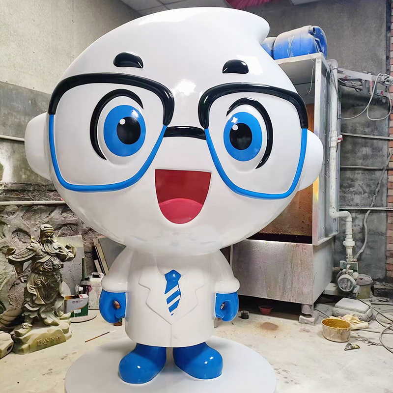 玻璃鋼卡通醫(yī)生雕塑，醫(yī)院空間新美學(xué)!