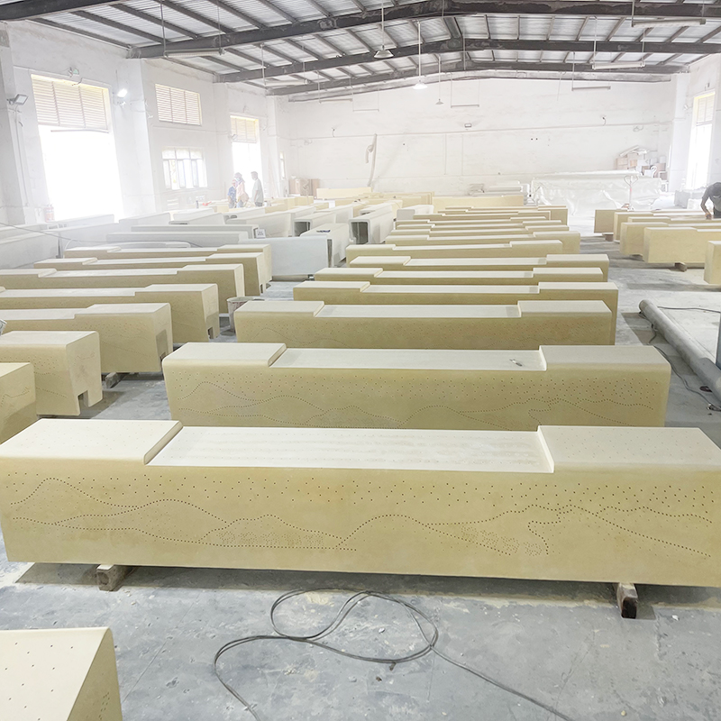 UHPC混凝土發(fā)光坐凳GRC藝術(shù)座椅