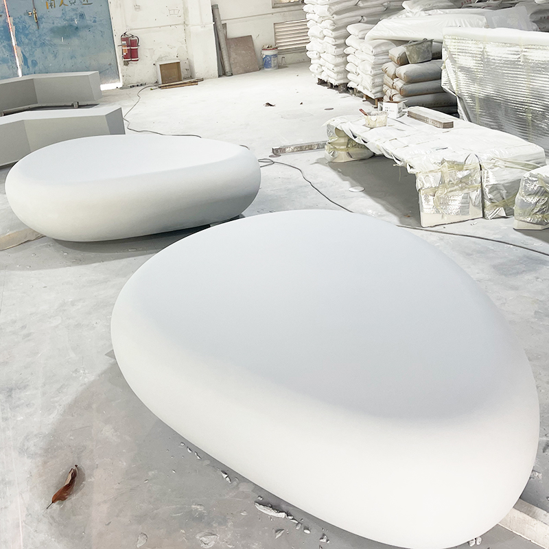 GRC混凝土鵝卵石坐凳UHPC異形座椅