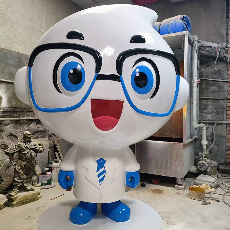 玻璃鋼卡通醫(yī)生雕塑，醫(yī)院空間新美學(xué)!