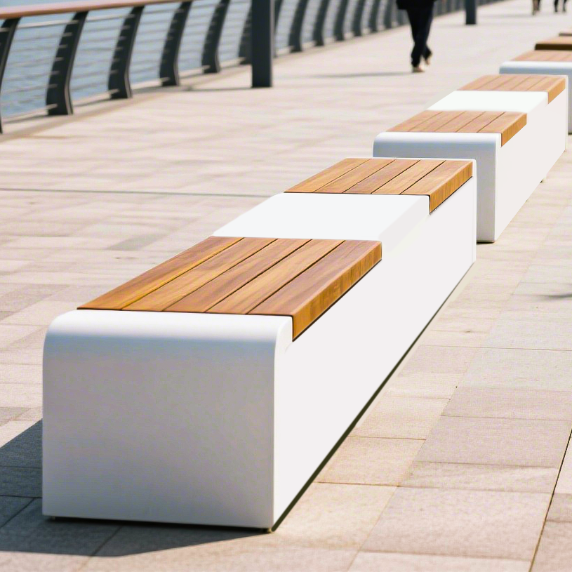 GRC混凝土玻璃鋼坐凳UHPC超高性能木面長條座椅 GRC混凝土玻璃鋼坐凳UHPC超高性能木面長條座椅