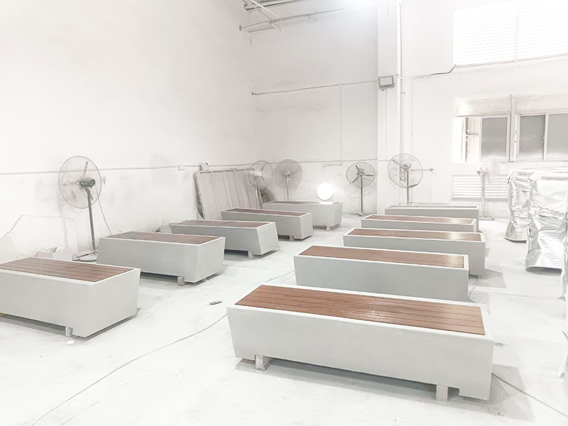 UHPC混凝土GRC木面長條坐凳