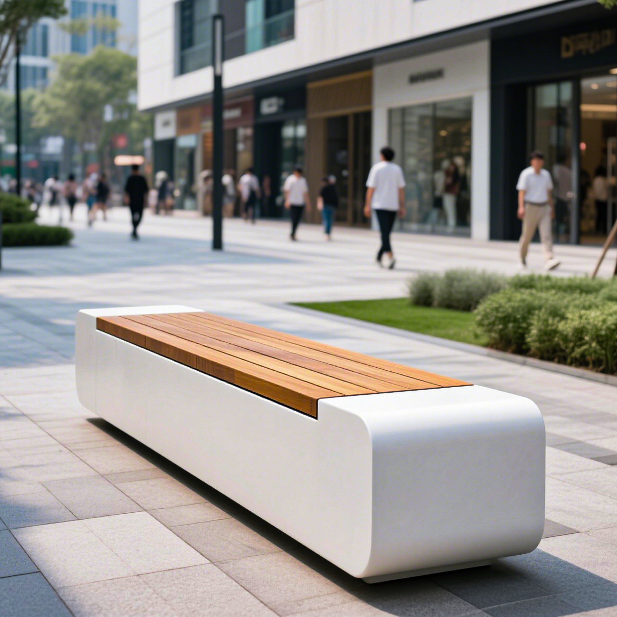 GRC混凝土玻璃鋼坐凳UHPC超高性能木面長條座椅 GRC混凝土玻璃鋼坐凳UHPC超高性能木面長條座椅