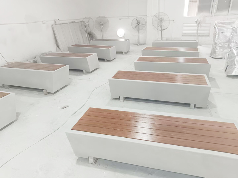 UHPC混凝土GRC木面長條坐凳