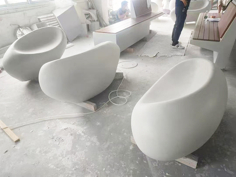 GRC混凝土鵝卵石坐凳UHPC異形座椅