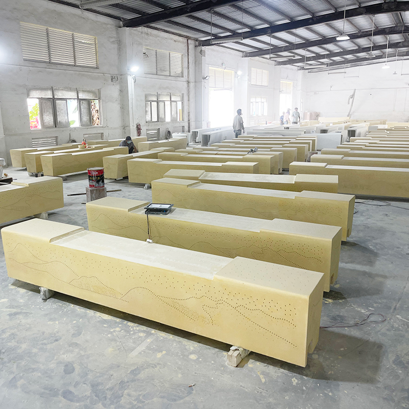 UHPC混凝土發(fā)光坐凳GRC藝術(shù)座椅