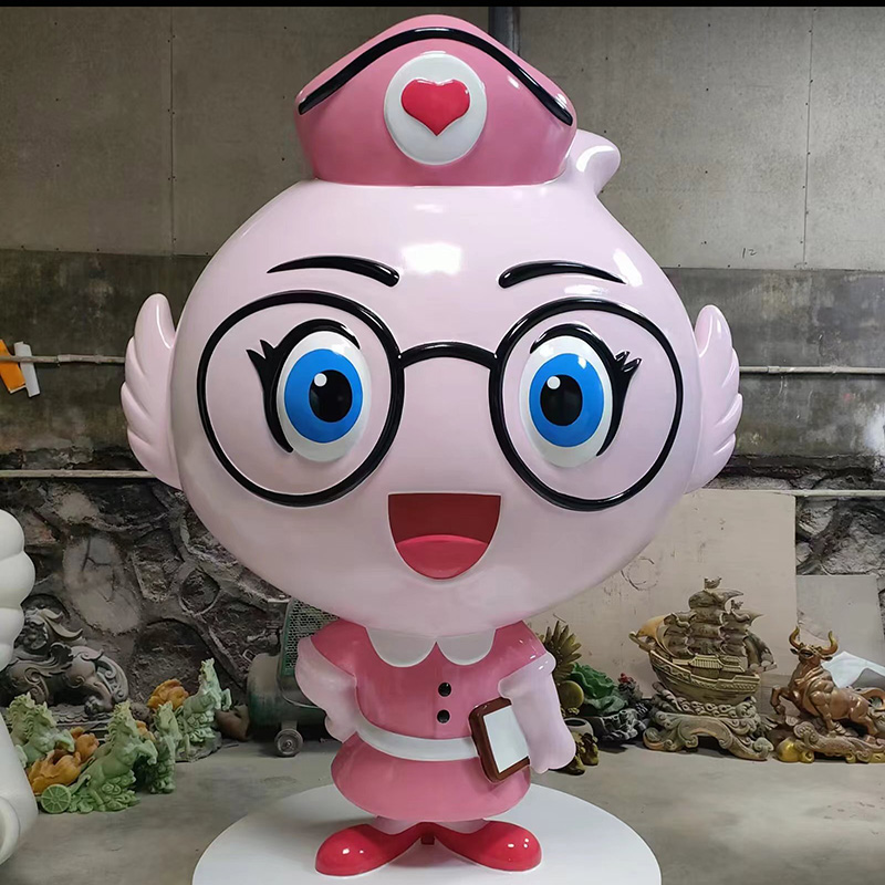 玻璃鋼卡通醫(yī)生雕塑，醫(yī)院空間新美學(xué)!