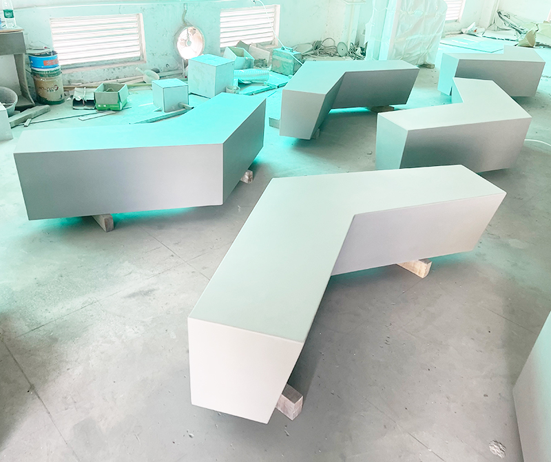 GRC混凝土異形座椅UHPC景觀創(chuàng)意坐凳